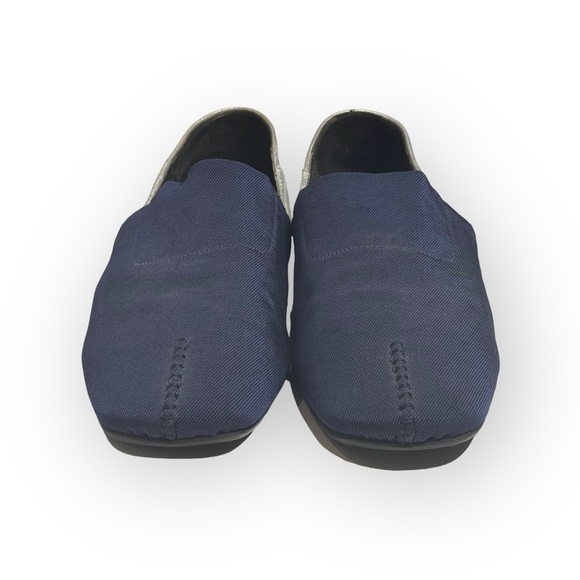 Donald J Pliner® ༄ Audra Leather Espadrille Flats ༄ Navy + White Metallic ༄ 9.5M - Picture 8 of 16